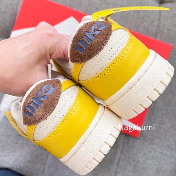 🍌💛🤍 Nike dunk low banana sail yellow shoes - Picture 4 of 4